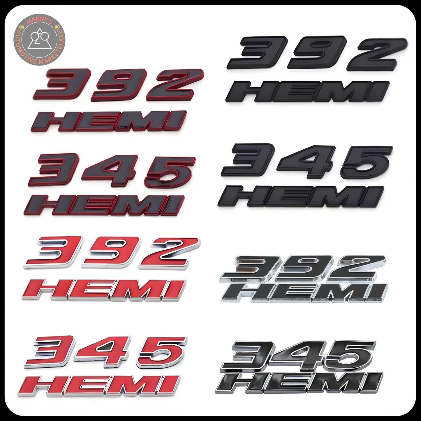 Emblems for Dodge Vehicles - R/T | Scat Pack| SRT | Hellcat| Hemi