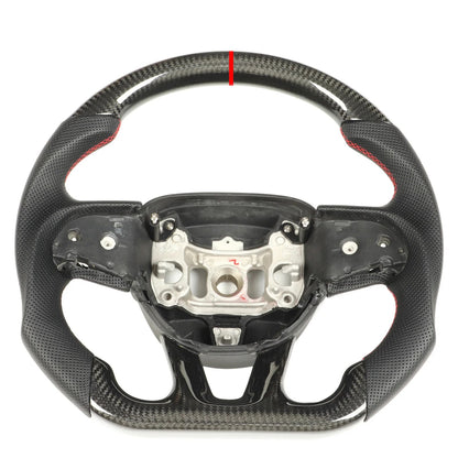 Dodge Charger & Challenger (2015-2023) Carbon Fiber Perforated Leather Steering Wheel Upgrade