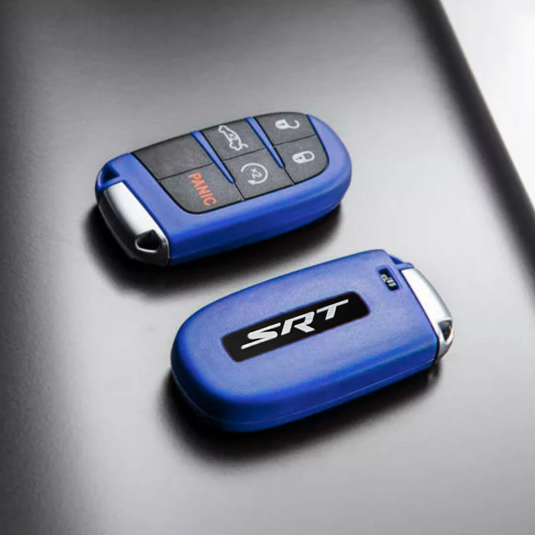 Blue Key Fob for Dodge Charger, Challenger, Durango, 300, and Jeep Cherokee (Remote & Uncut Key Only)