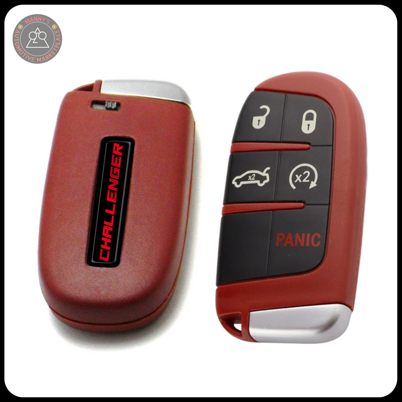 Red Key Fob for Dodge Charger, Challenger, 300, and Jeep Cherokee | RT | SRT | Hemi | ScatPack | Hellcat |(Remote & Uncut Key Only)