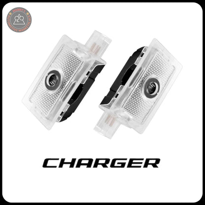 LED Door Projector Lights for Dodge Charger and Challenger (2015 - Present) - Set of 2 - Easy Installation