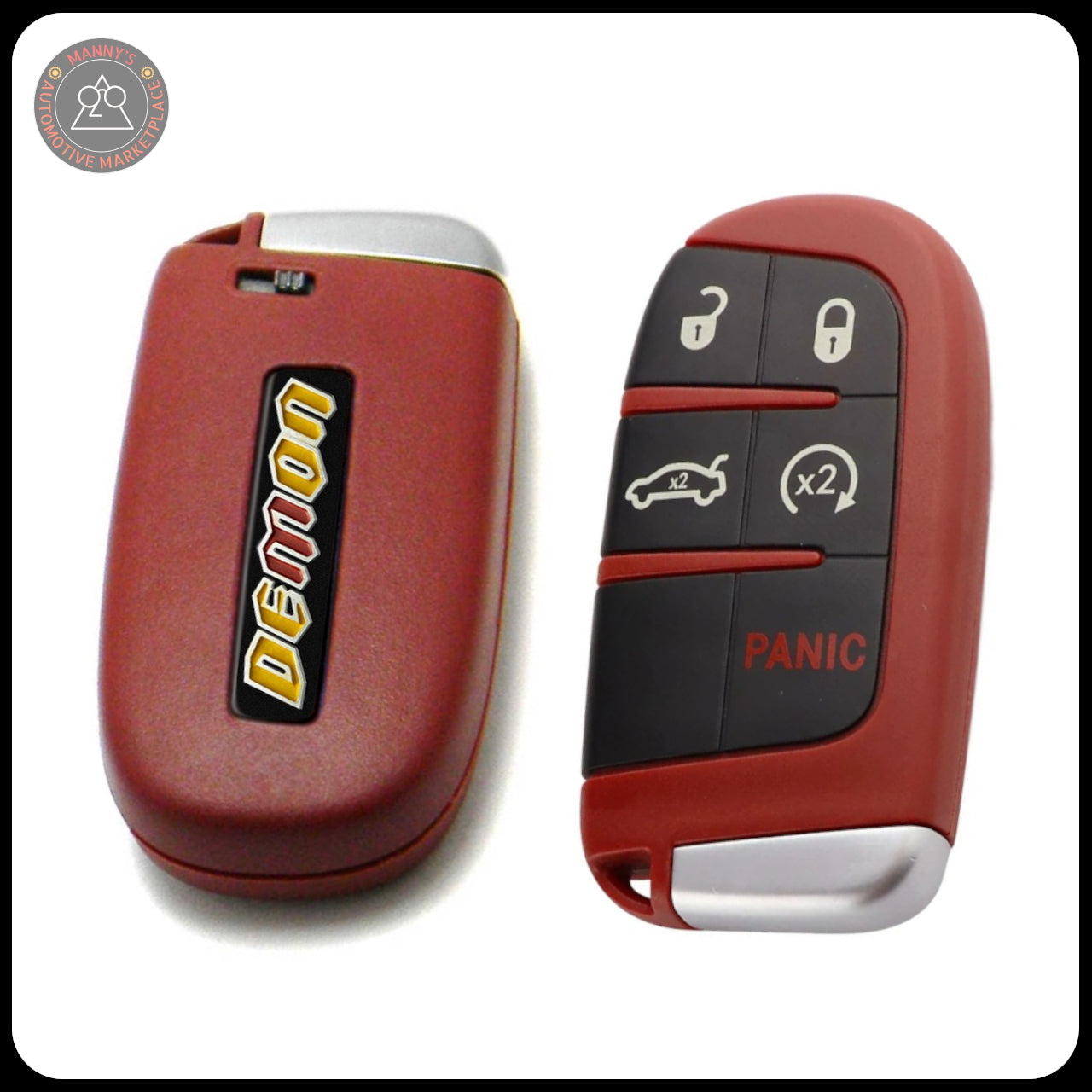 Red Key Fob for Dodge Charger, Challenger, 300, and Jeep Cherokee | RT | SRT | Hemi | ScatPack | Hellcat |(Remote & Uncut Key Only)