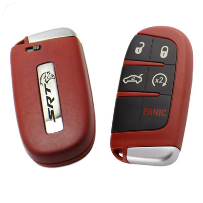 Red Key Fob for Dodge Charger, Challenger, 300, and Jeep Cherokee | RT | SRT | Hemi | ScatPack | Hellcat |(Remote & Uncut Key Only)