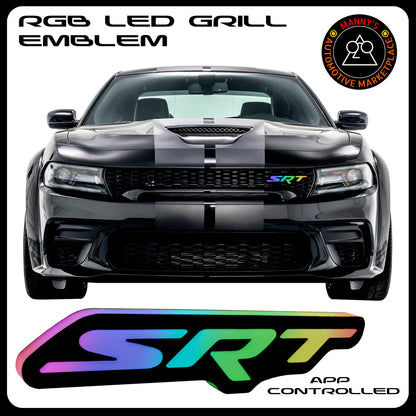 SRT Style RGB LED Grill Emblem for Dodge and Jeep Vehicles