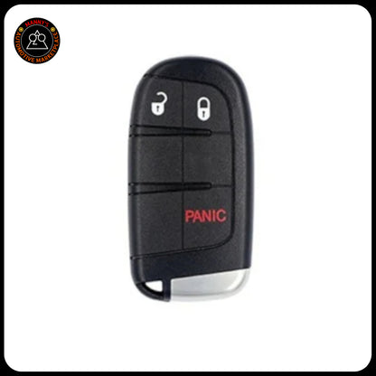 Black Key Fob for Dodge Charger, Challenger, 300, and Jeep Cherokee | RT | SRT | Hemi | ScatPack | Hellcat |(Remote & Uncut Key Only)