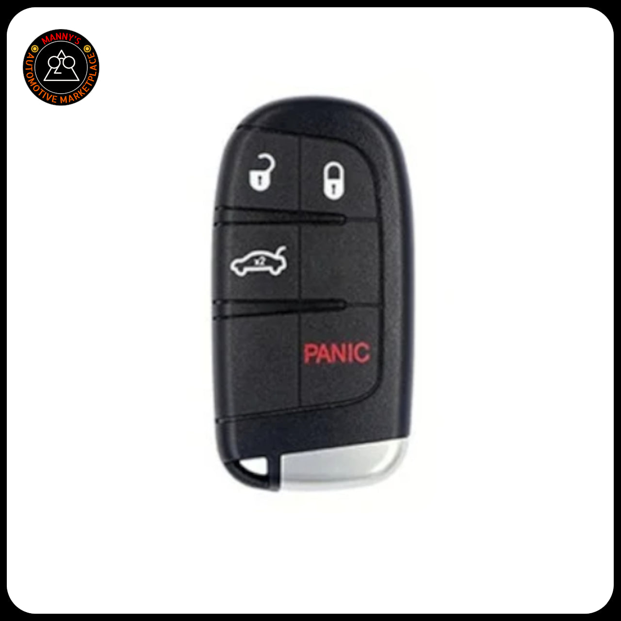 Black Key Fob for Dodge Charger, Challenger, 300, and Jeep Cherokee | RT | SRT | Hemi | ScatPack | Hellcat |(Remote & Uncut Key Only)