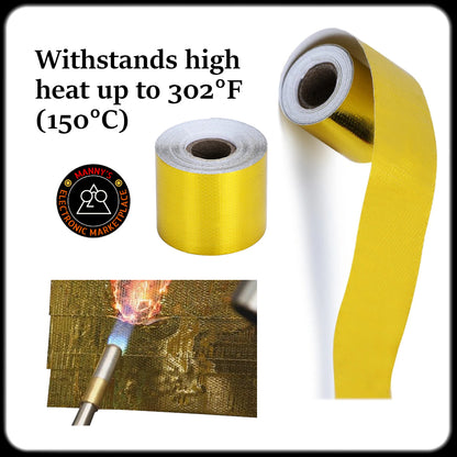 2" x 33' Gold Heat Tape for Exhaust Pipes and Manifolds