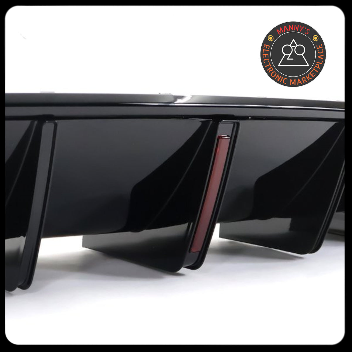 Black Rear Diffuser Gloss Black Rear Diffuser with LED Break Light for Dodge Charger (2015 ...