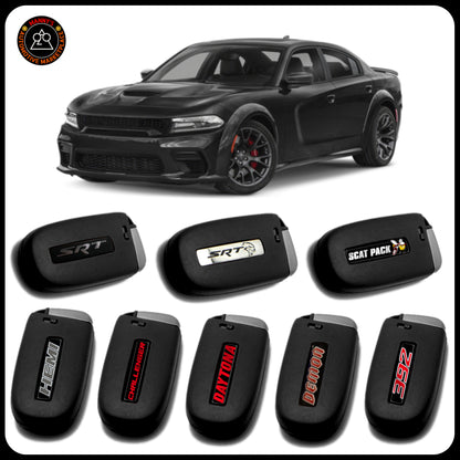 Black Key Fob for Dodge Charger, Challenger, 300, and Jeep Cherokee | RT | SRT | Hemi | ScatPack | Hellcat |(Remote & Uncut Key Only)