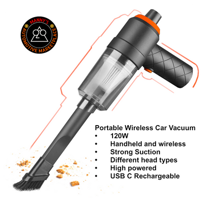 Portable High Power Wireless Car Vacuum Cleaner