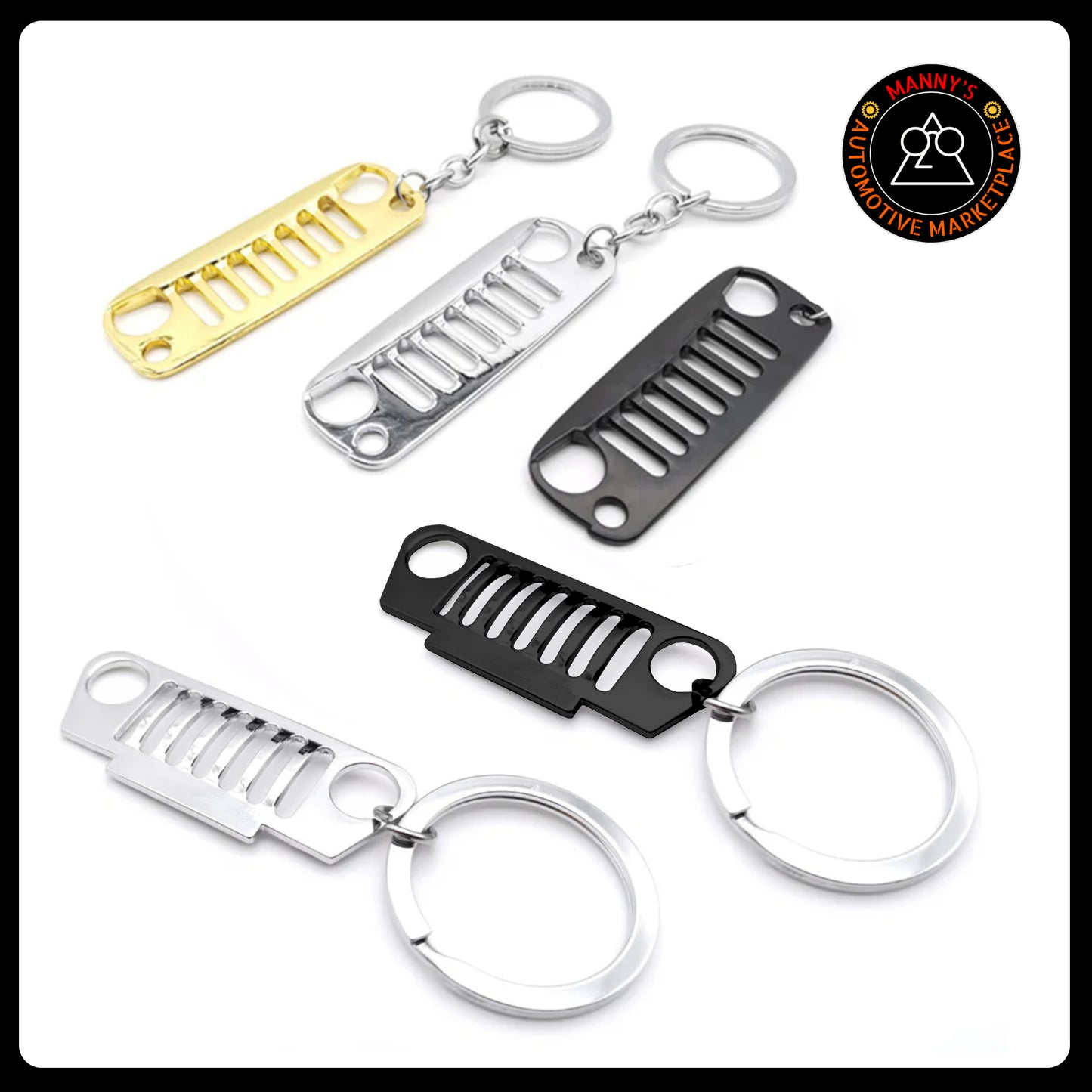 Keychains for Jeep Vehicles - Jeep Wrangler Grille and Logos