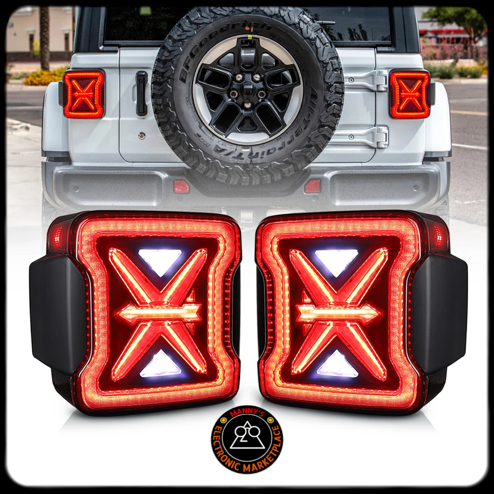 LED Taillights with Animations for Jeep Wrangler JK (2007-2018)