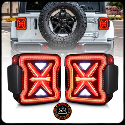 LED Taillights with Animations for Jeep Wrangler JK (2007-2018)