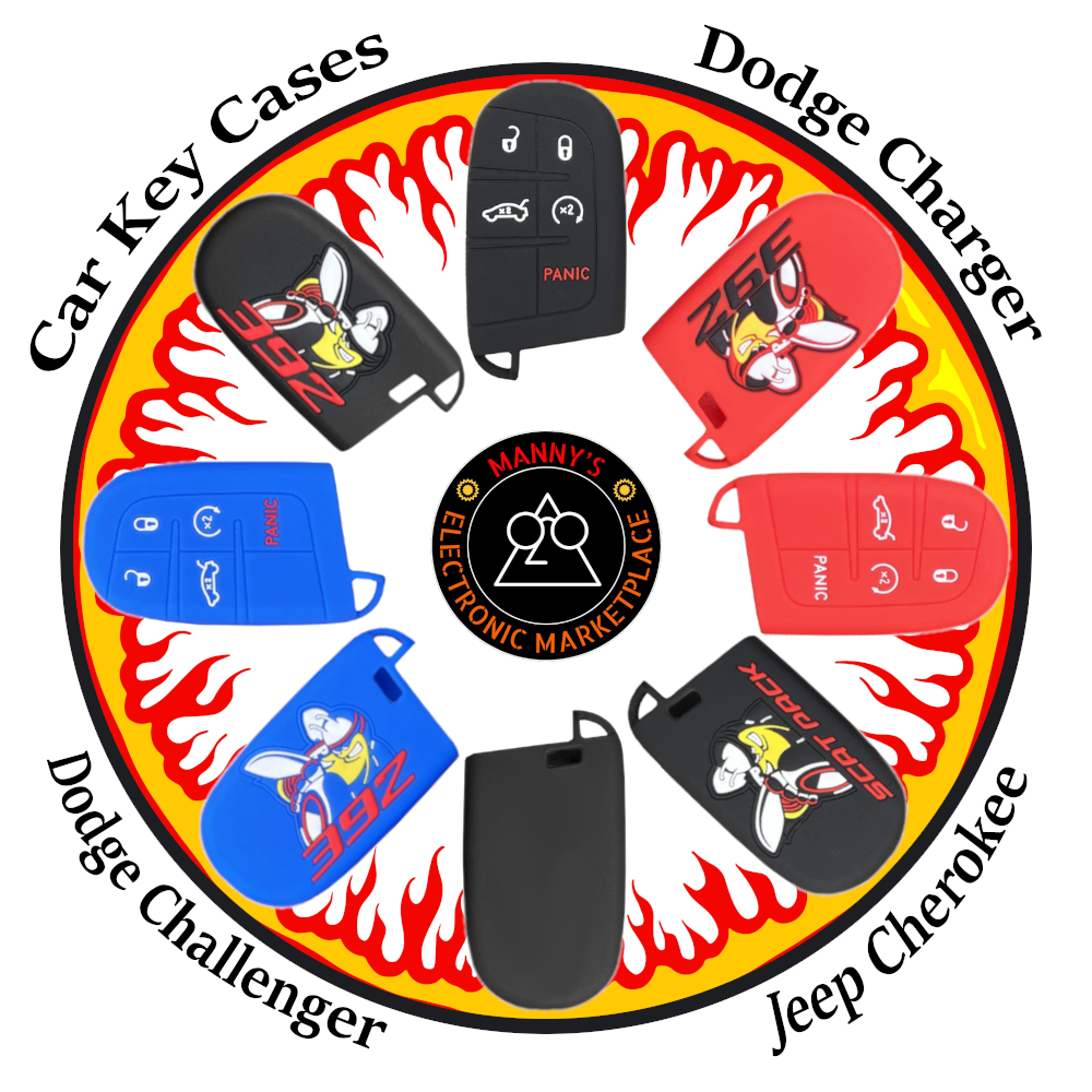 Car Key Case for Dodge Charger, Dodge Challenger, and Jeep Cherokee