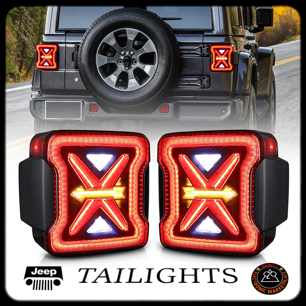 LED Taillights with Animations for Jeep Wrangler JK (2007-2018)