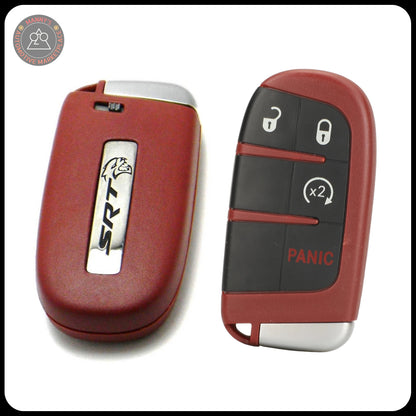 Red Key Fob for Dodge Charger, Challenger, 300, and Jeep Cherokee | RT | SRT | Hemi | ScatPack | Hellcat |(Remote & Uncut Key Only)