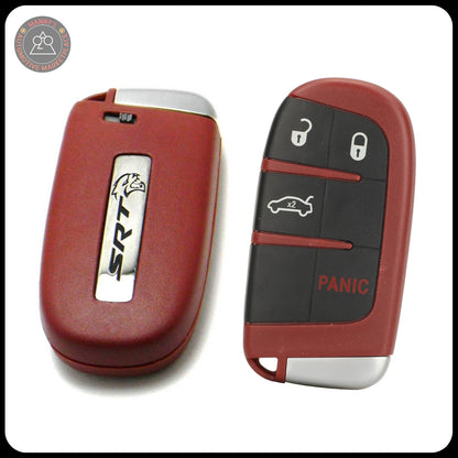 Red Key Fob for Dodge Charger, Challenger, 300, and Jeep Cherokee | RT | SRT | Hemi | ScatPack | Hellcat |(Remote & Uncut Key Only)