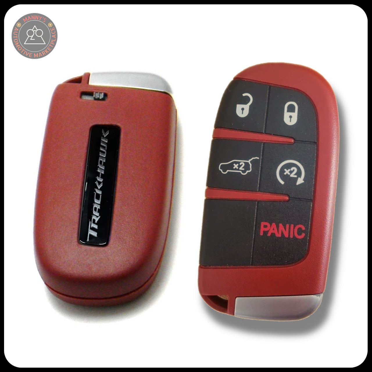 Red Key Fob for Jeep Cherokee TrackHawk (Remote & Uncut Key Only)