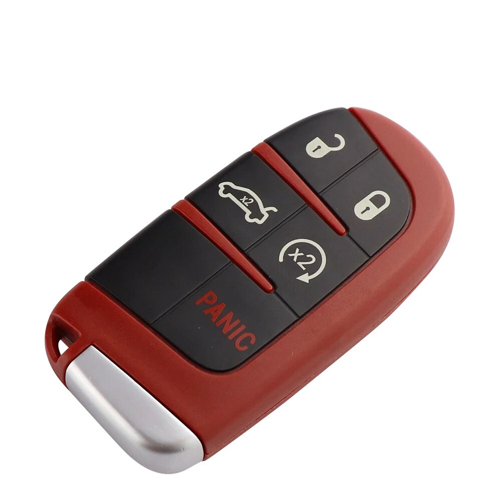 Red Key Fob for Dodge Charger, Challenger, 300, and Jeep Cherokee | RT | SRT | Hemi | ScatPack | Hellcat |(Remote & Uncut Key Only)