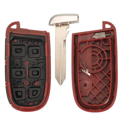 Red Key Fob for Dodge Charger, Challenger, 300, and Jeep Cherokee | RT | SRT | Hemi | ScatPack | Hellcat |(Remote & Uncut Key Only)